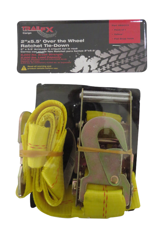 Trail FX - Tie Down Strap - Over Wheel Tie Down - Ratcheting - 2" Wide - A92011Y (Each) - image 1