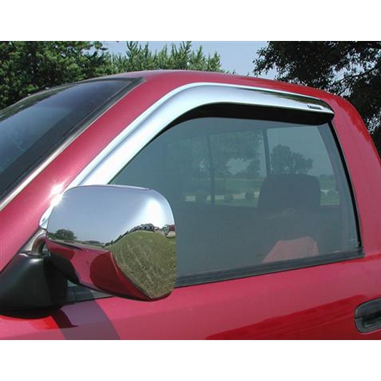 Stampede Rain Guards - Chrome - 6226-8